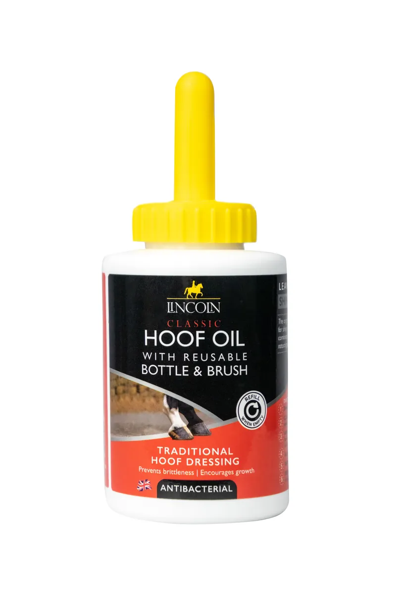Lincoln Classic Hoof Oil With Reusable Bottle And Brush 450ml